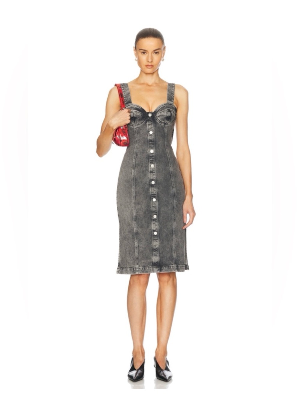 MOSCHINO JEANS Denim Dress in Multi Grey